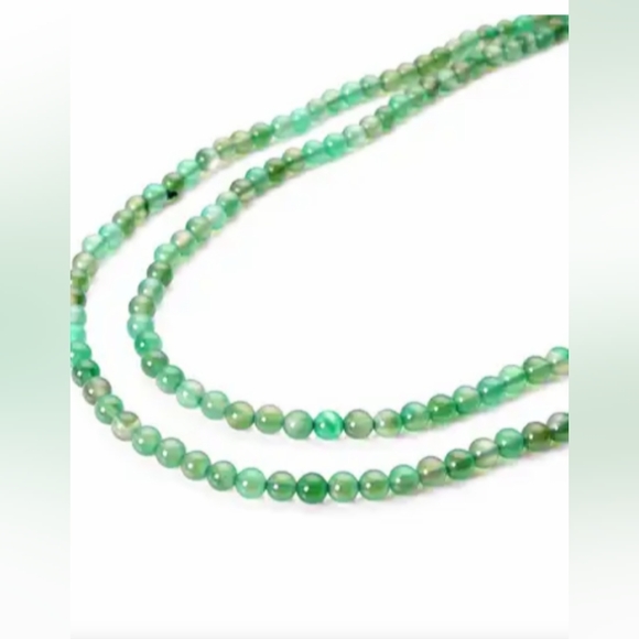 Women's Green Agate 60" Endless Extra Long Beaded Necklace - Picture 4 of 5